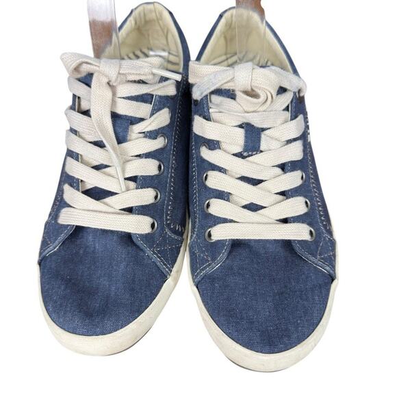 Taos Footwear Star Blue Canvas Lace Up Sneakers Casual Womens Shoes sz 8 - Picture 6 of 16